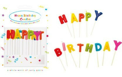 Happy Birthday kakkukynttilät