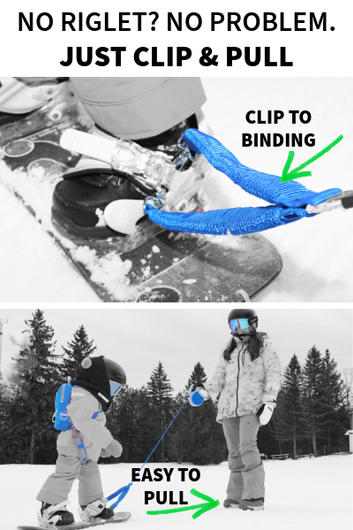 MDXone lumilautailu- / lasketteluvaljaat lapsille – kiristettävällä hihnalla ja repulla, Sininen