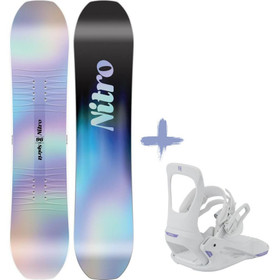 Nitro Spirit kids 116-126 + Charger Mini White Lumilautapaketti