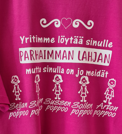 Äitienpäiväpaita – “Yritimme löytää sinulle parhaimman lahjan…”