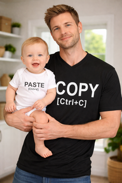 Isä & Vauva - T-paita/body setti COPY/PASTE