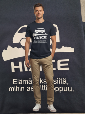 HIACE T-paita – Elämä alkaa siitä, mihin asfaltti loppuu
