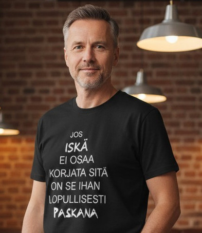 Jos Iskä ei osaa korjata – T-paita