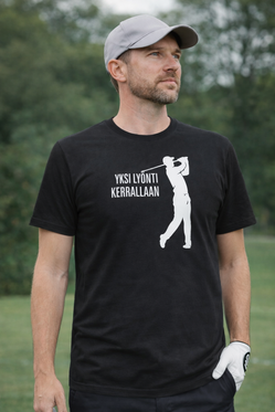 Golf t-paita miehille – Power Precision Golf / Yksi lyönti kerrallaan,