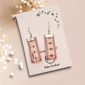 Mittanauha korvikset, vaaleanpunaiset