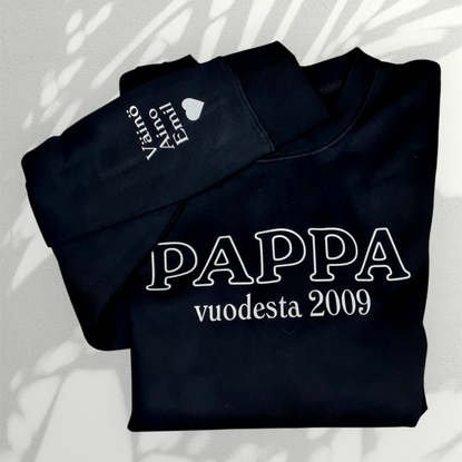Collegepaita lasten tai lastenlasten nimillä