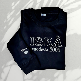 Collegepaita lasten tai lastenlasten nimillä