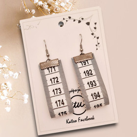 Mittanauha korvikset, valkoiset.