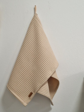 Vohvelikangas käsipyyhe hiekka