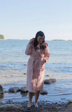 Lahjasetti Kylpytakki+kylpypyyhe Roosa