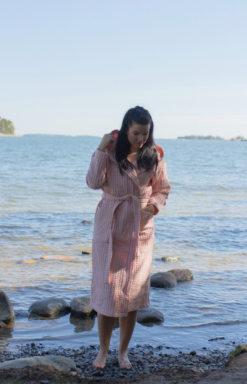 Gift set Bathrobe + Bath towel Rose