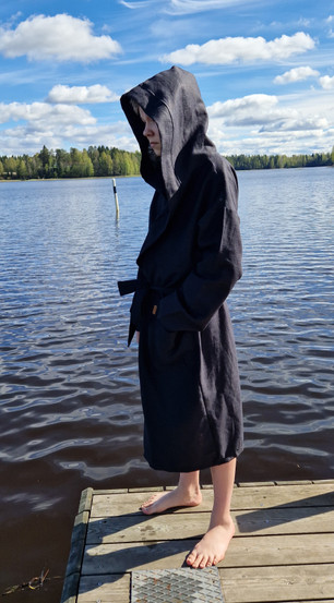 Ramikylpytakki – hengittävä luonnonkuitu – Petrooli, Musta, Hiekka, Roosa