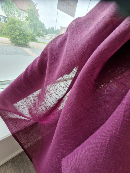 Linen look verhokangas viininpunainen