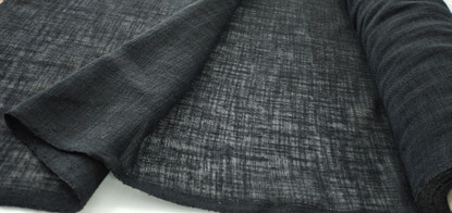 Linen look verhokangas musta