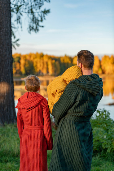 Aikuisten kylpytakki Metsänvihreä