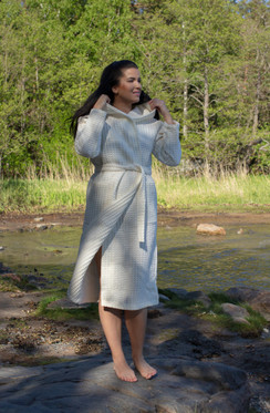 Kylpytakki Luonnonvalkoinen