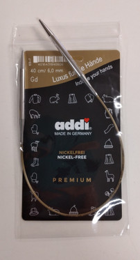 Circular knitting needle Addi 40 cm/6 mm