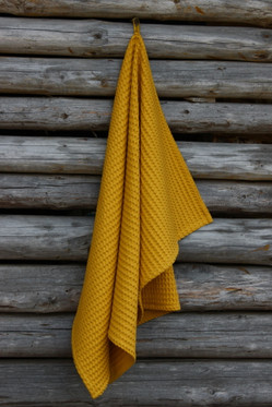 Vohvelikangas kylpypyyhe okra