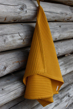 Vohvelikangas käsipyyhe okra