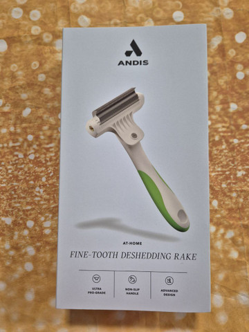 Andis, tiheä pohjavillan poistaja. Fine Tooth Deshedding rake