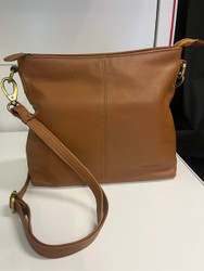 HOUSE OF SAJACO Nahkainen olkalaukku, brown