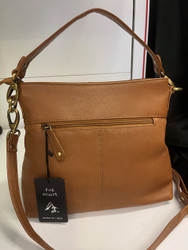 HOUSE OF SAJACO Nahkainen olkalaukku, brown