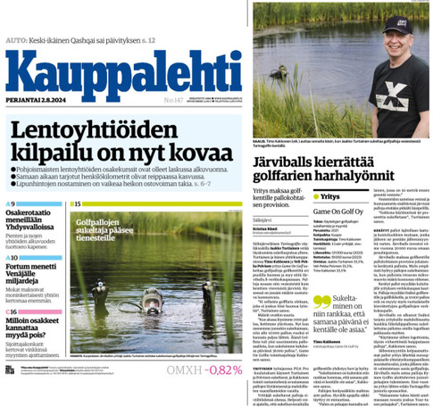 Järviballs Kauppalehdessä