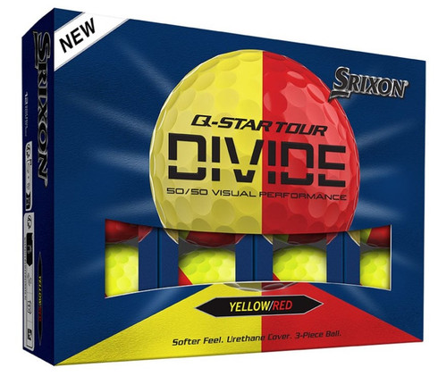 Srixon Q-Star Tour Divide, kelta-punainen, 12 kpl, uudet pallot