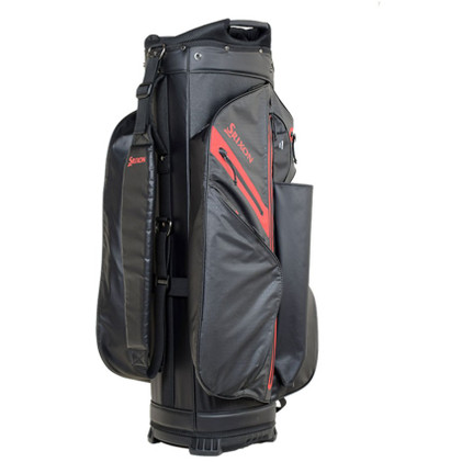 Srixon Weatherproof Cart Bag, Musta/Punainen, kantobägi, 1 kpl