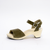 Wooden sandal Paula, olive (vegetable-tanned)