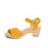 Wooden sandal Paula, lemon (vegetable-tanned)