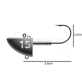K.P Mustad Fish Head Vertical Koukku #2/0