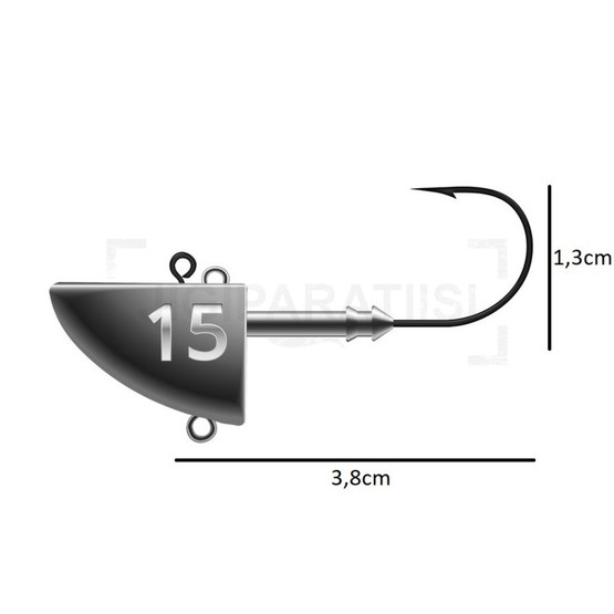 K.P Mustad Fish Head Vertical Koukku #3/0