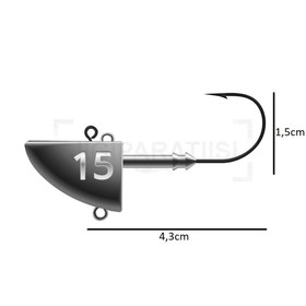 K.P Mustad Fish Head Vertical Koukku #4/0