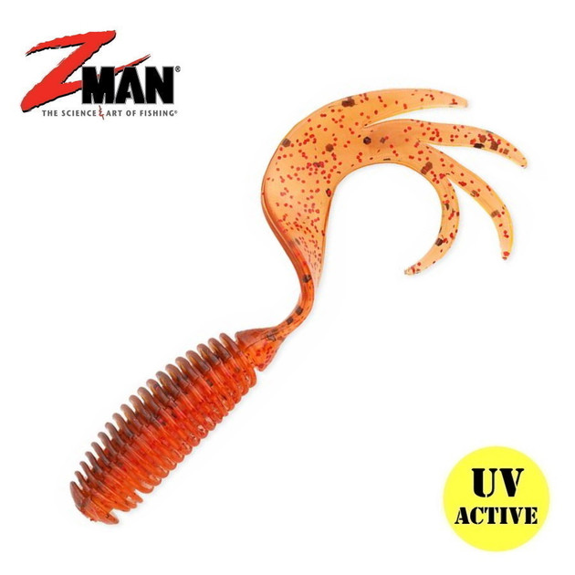 Leurre Souple Zman ST GrubZ 2,5 Pouces, Couleur Citrouille, Paquet De 8, Pour Pêche En Eau Douce