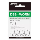 BKK DSS-Worm Dropshot/Rig Koukku #1/0 6kpl/pss