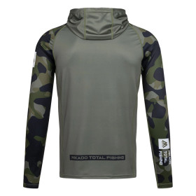 Mikado Long Sleeve Hoodie With Gator UPF Filter Olive