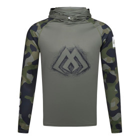 Mikado Long Sleeve Hoodie With Gator UPF Filter Olive