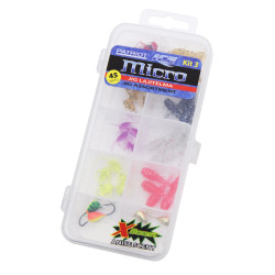 Patriot Ice Micro Pilkkijigilajitelma KIT-3 (40 jigiä, 4 morria ja vieherasia)