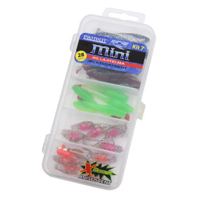 Patriot Ice Mini Pilkkijigilajitelma KIT-7 (25 jigiä, 2 morria ja vieherasia)