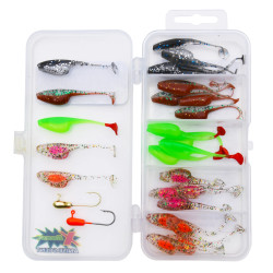 Patriot Ice Mini Pilkkijigilajitelma KIT-7 (25 jigiä, 2 morria ja vieherasia)