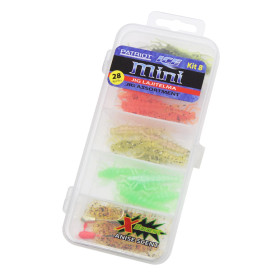 Patriot Ice Mini Pilkkijigilajitelma KIT-8 (25 jigiä, 2 morria ja vieherasia)