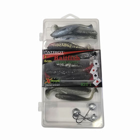 Baitfish 8cm Clear Water Kit 12 jigiä + 3 jigipäätä