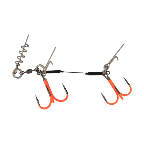 Mikado Jaws Double Evo Titanium UV 25kg, Treble Hook 1/0, 1