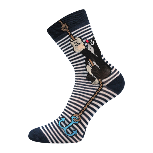 Sockor, blå ankare (storlek 35/38 - 43/46)