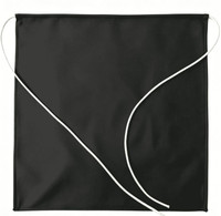 Pyydysmerkin lippu 22 x 22 cm, musta