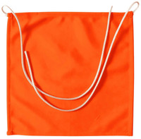 Pyydysmerkin lippu 22 x 22 cm, oranssi