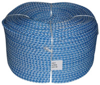 Flätad polyeten Ø 10 mm, 200 m/rll, blåvit