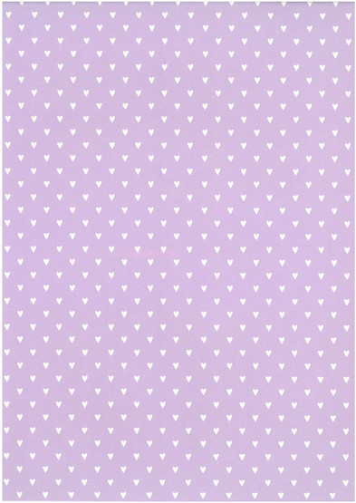 Designkartonki Sydän lila A4 