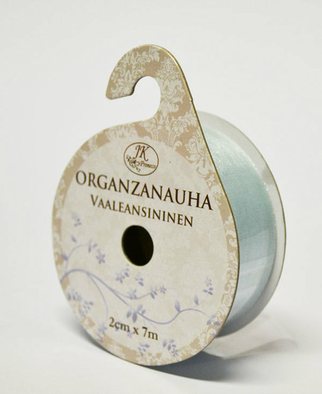 Organzanauha vaaleansininen 